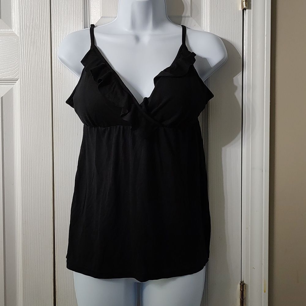 It's Our Time black adjusable strap top  Sz M  NWT